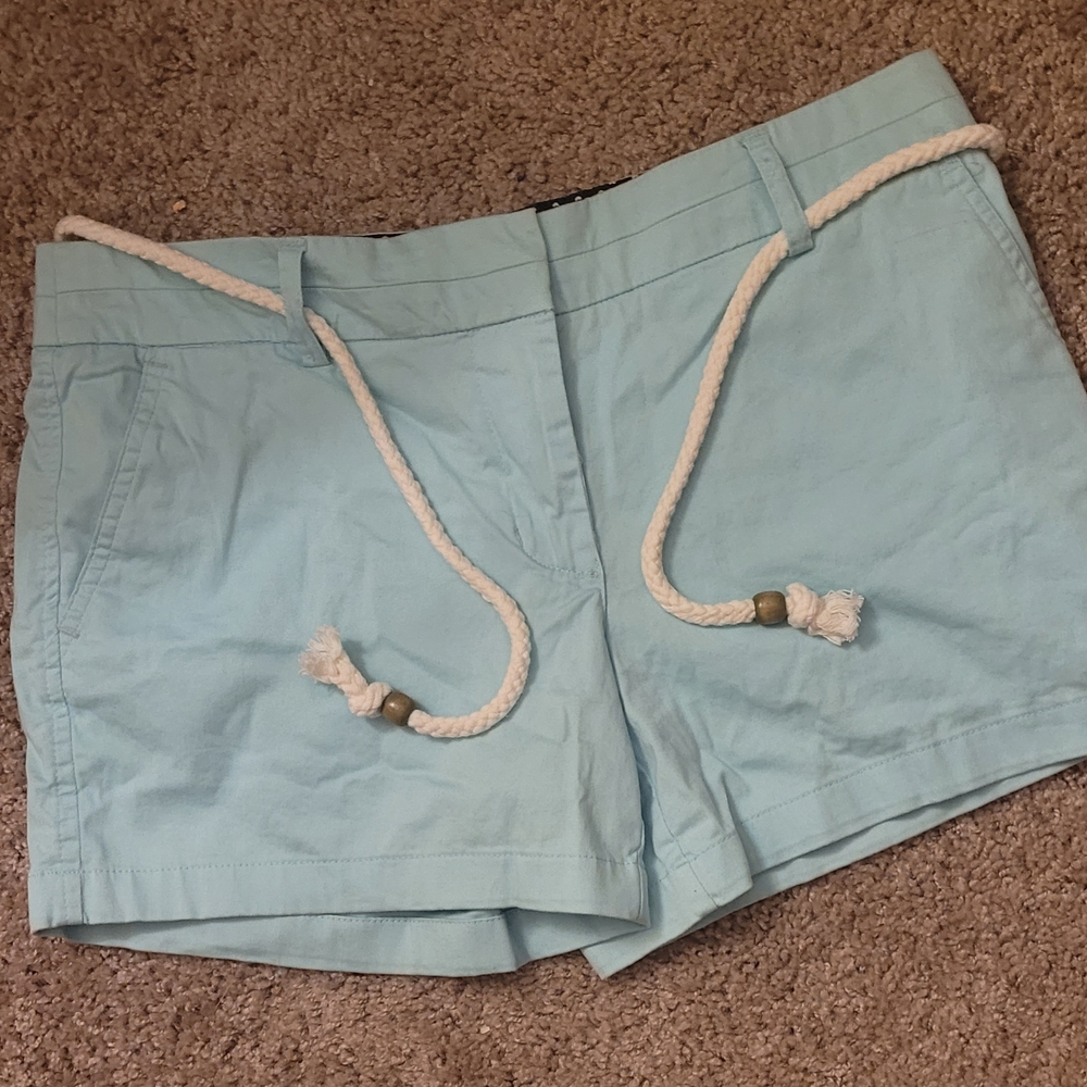 Light Blue Women's Shorts with Rope Detail